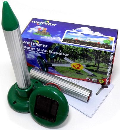 Комплект из 2 отпугивателей кротов на солнечной батарее "Weitech-WK2015"